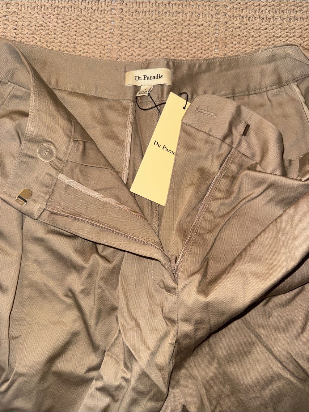 83. Anthropologie Du Paradis Pleated Wide-Leg Cargo Pants - Picture 11 of 16